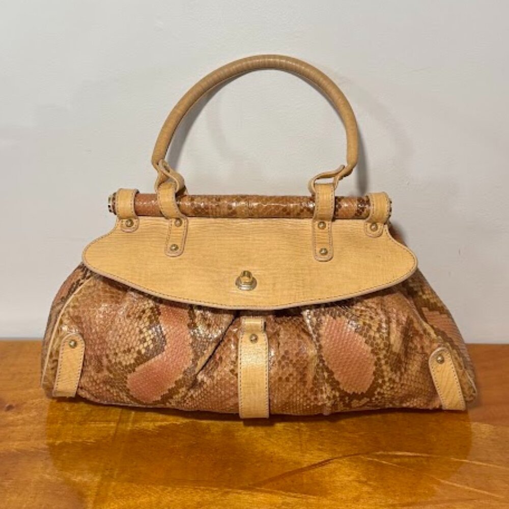 VINTAGE Fendi PITHON Skin Embossed Magic Bag